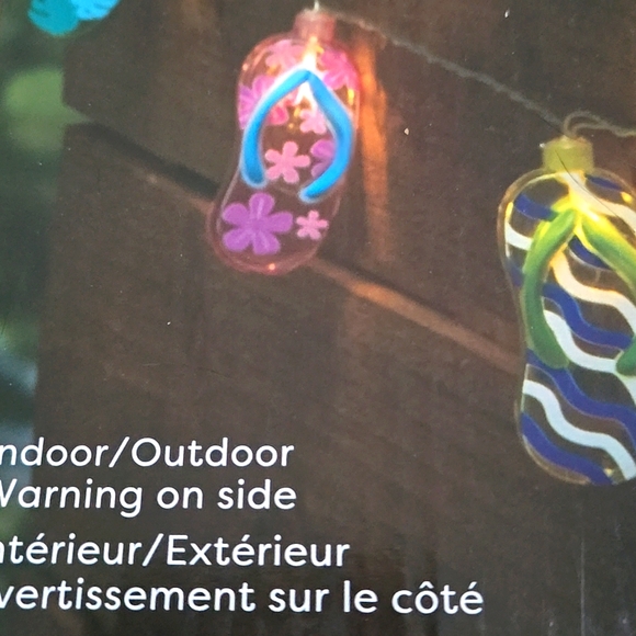Flip Flop Icon String Lights Ashland Summer Indoor Outdoor LED Lights New In Box - Picture 3 of 11